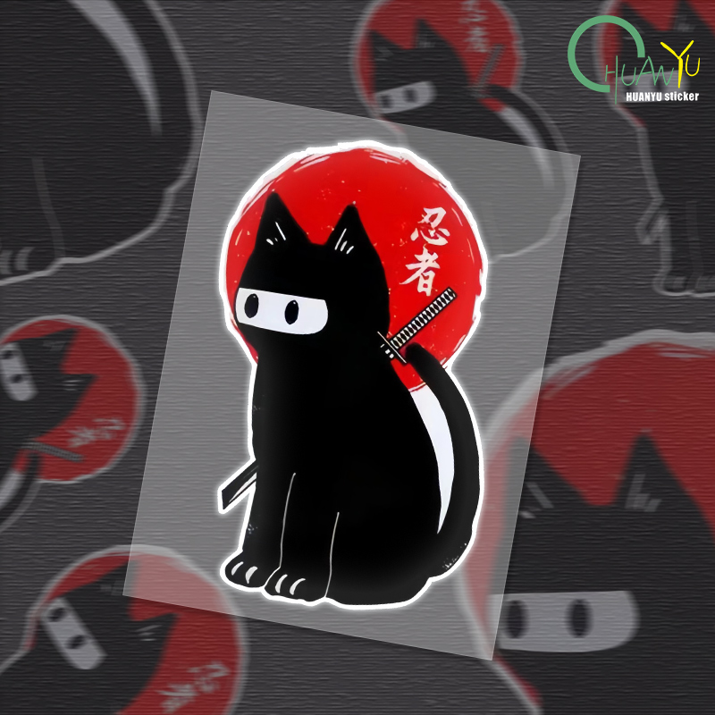 Motorcycle Gear Japan - Reflecterende kat Japanse autosticker kat Japan