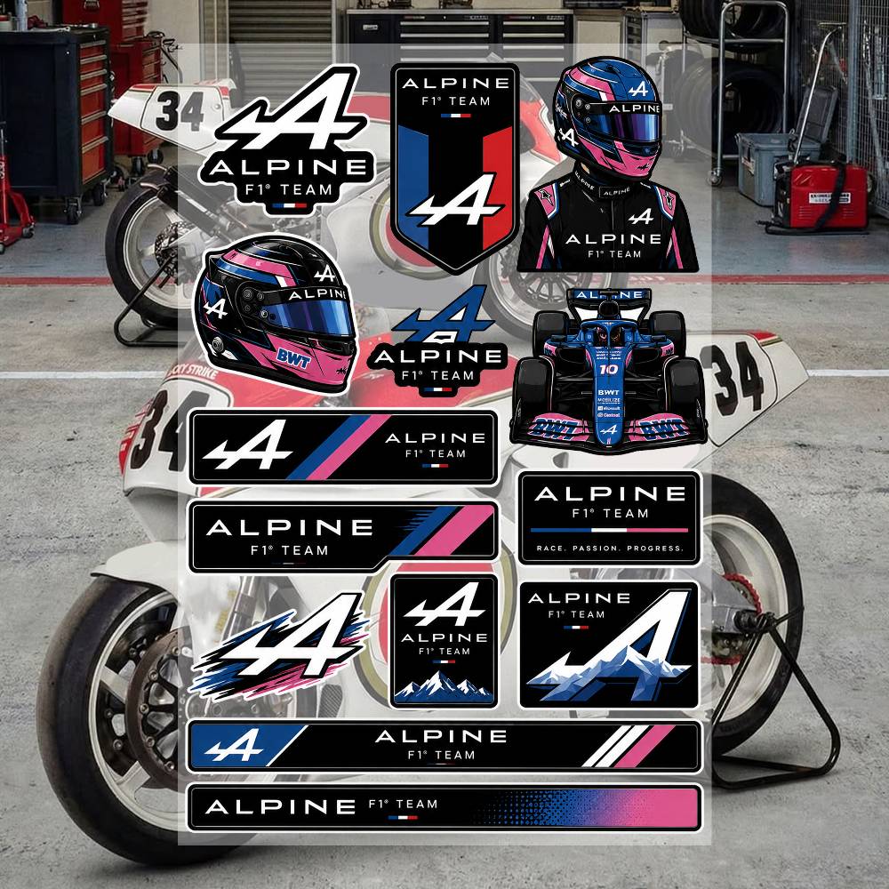 Motorcycle Gear Alpine - Alpine F-ONE Team Esthetische Graffiti Stickers