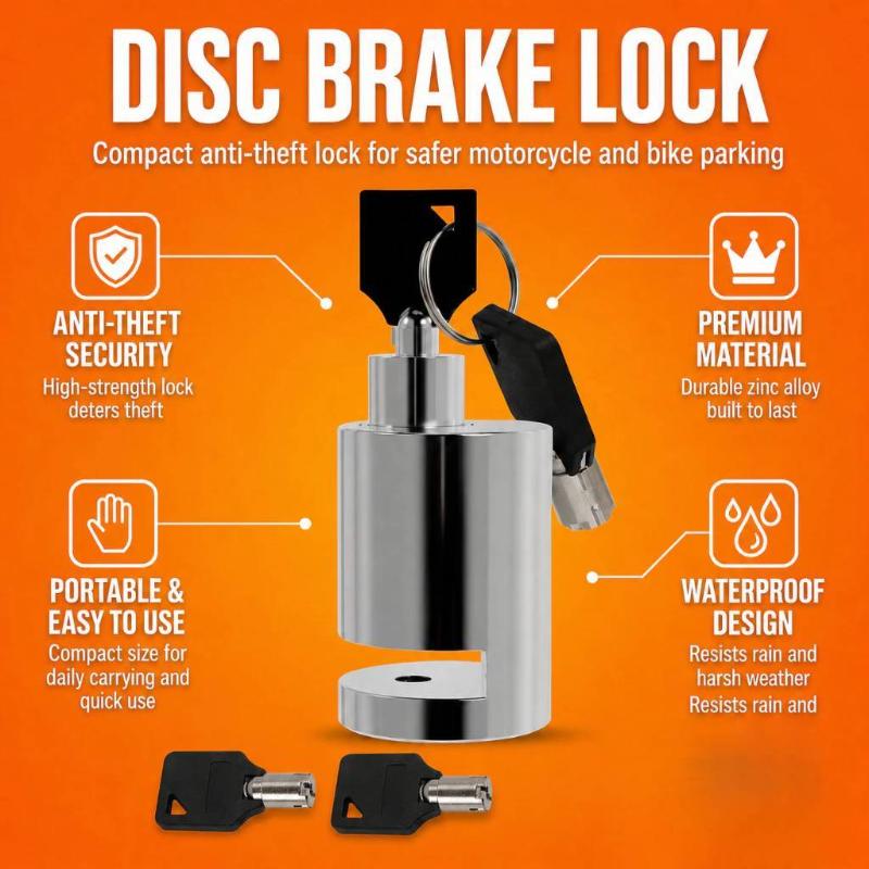 Disc Lock Brake - Universele motorfiets schijfremslot anti-diefstal motorfiets beveiliging