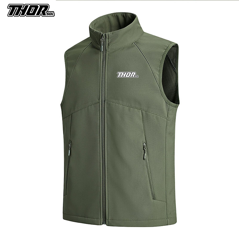 Motorcycle Gear Vest - THORSOL Winterfietsvest Winddicht Man MTB Gilet