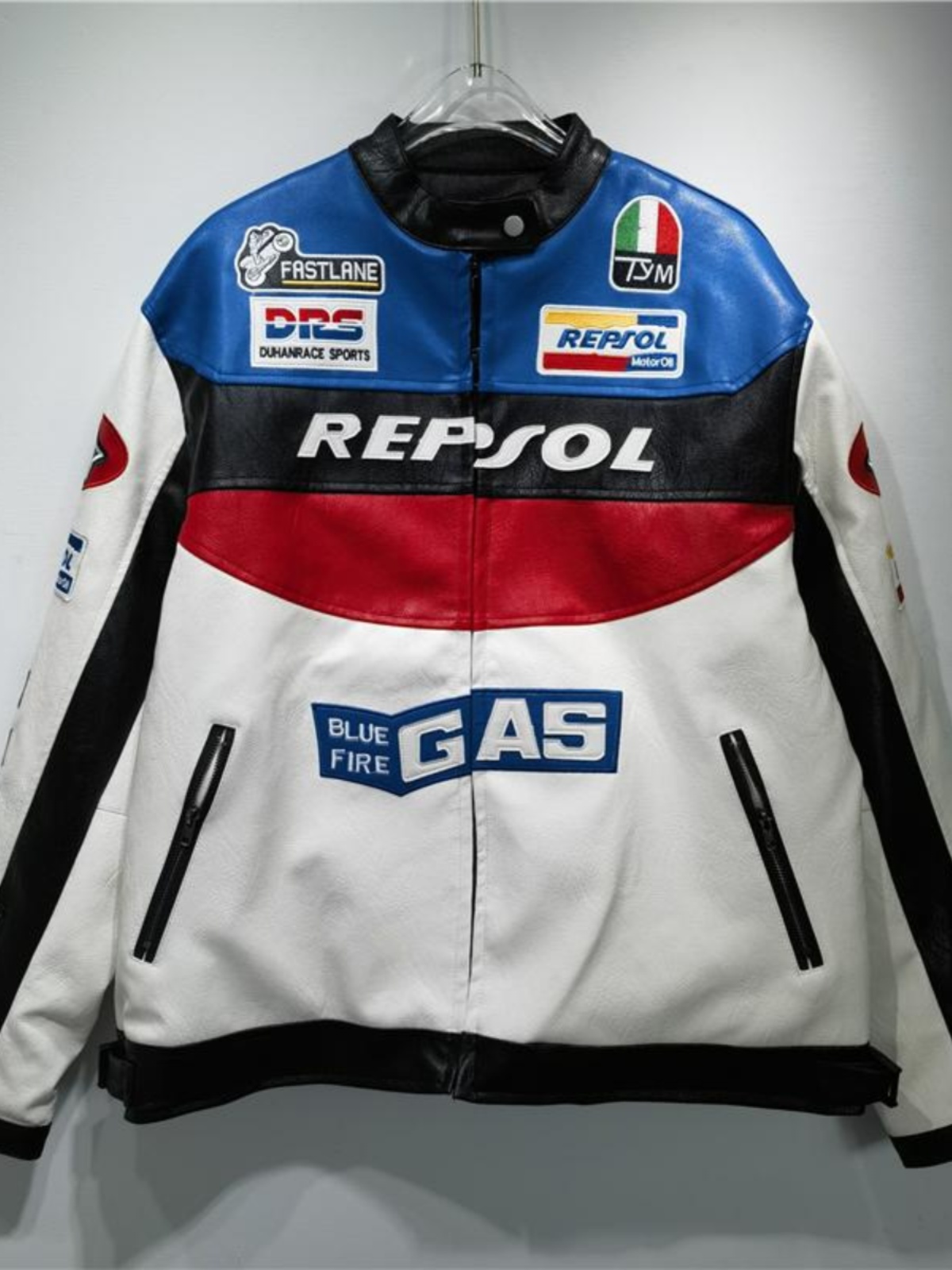 Riding Jacket Leather - Stijlvol retro motorrijpak PU lederen jack