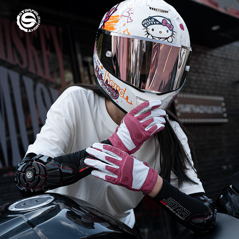 Motorcycle Gear Mesh - SFK motorhandschoenen met volledige vingers, heren,