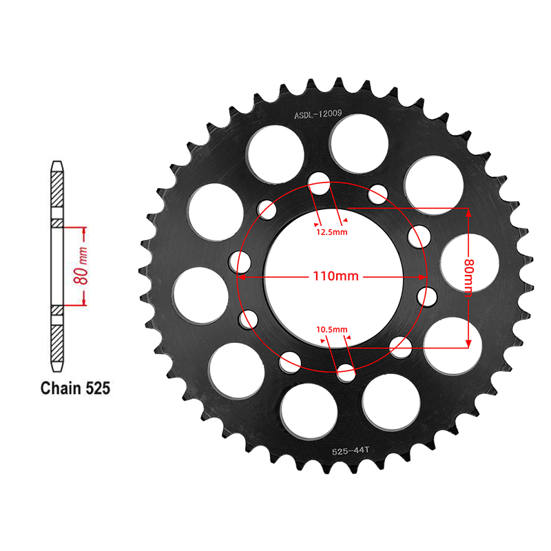 Motorcycle Gear Japan - Motorfiets 525 Keten 15 T Voor