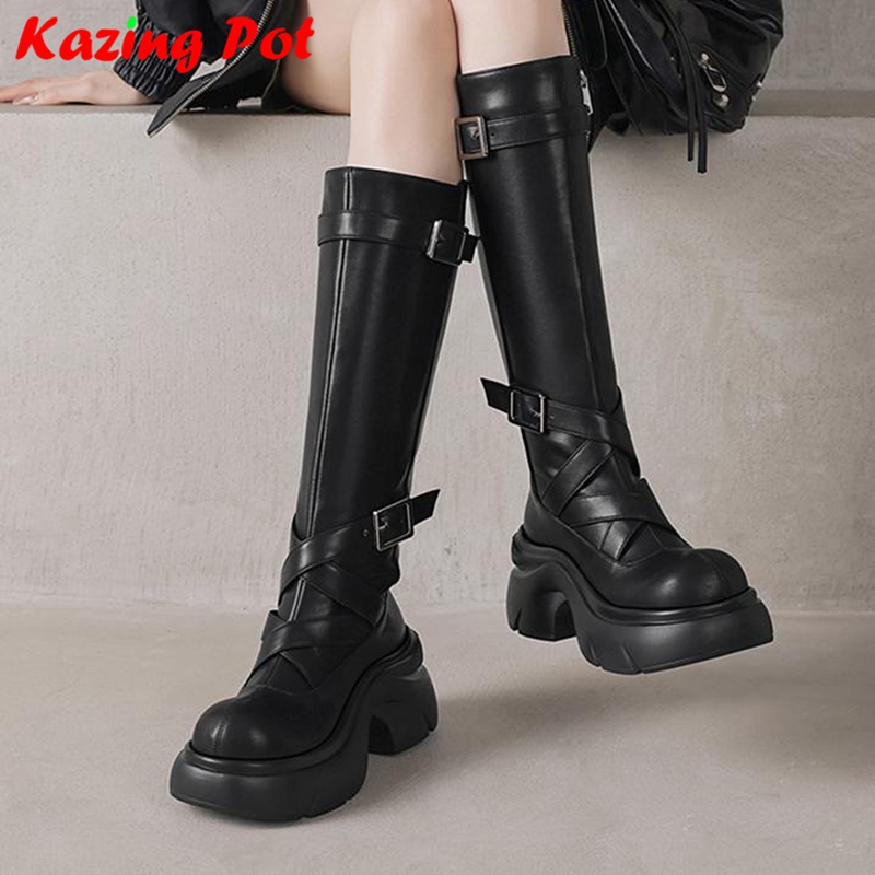 Riding Boot Short - Krazing Pot Koe Gespleten Huid Ronde