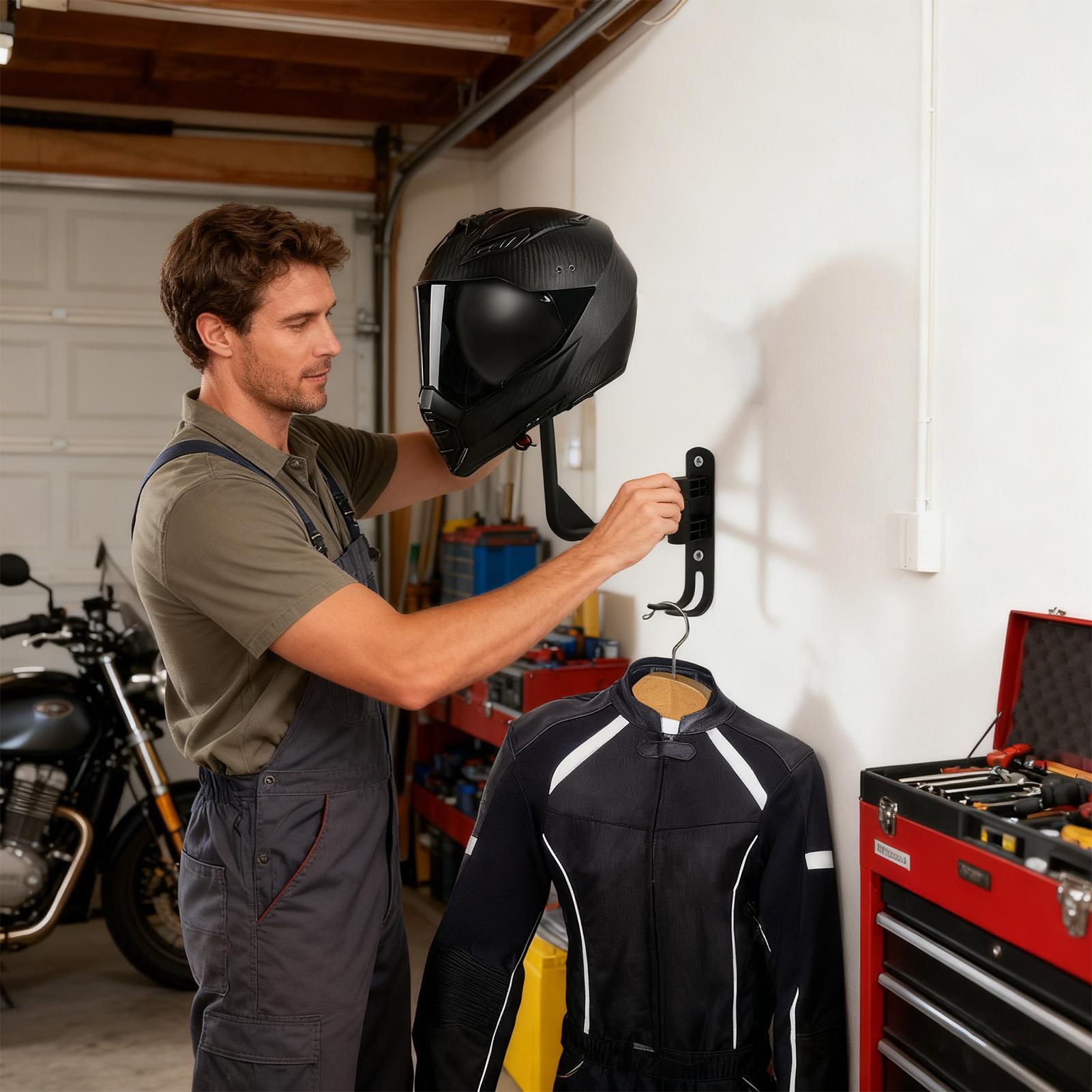 Motorhelmhaak Wandgemonteerd d - Motorcycle Gear Display Rack recensie en prijs