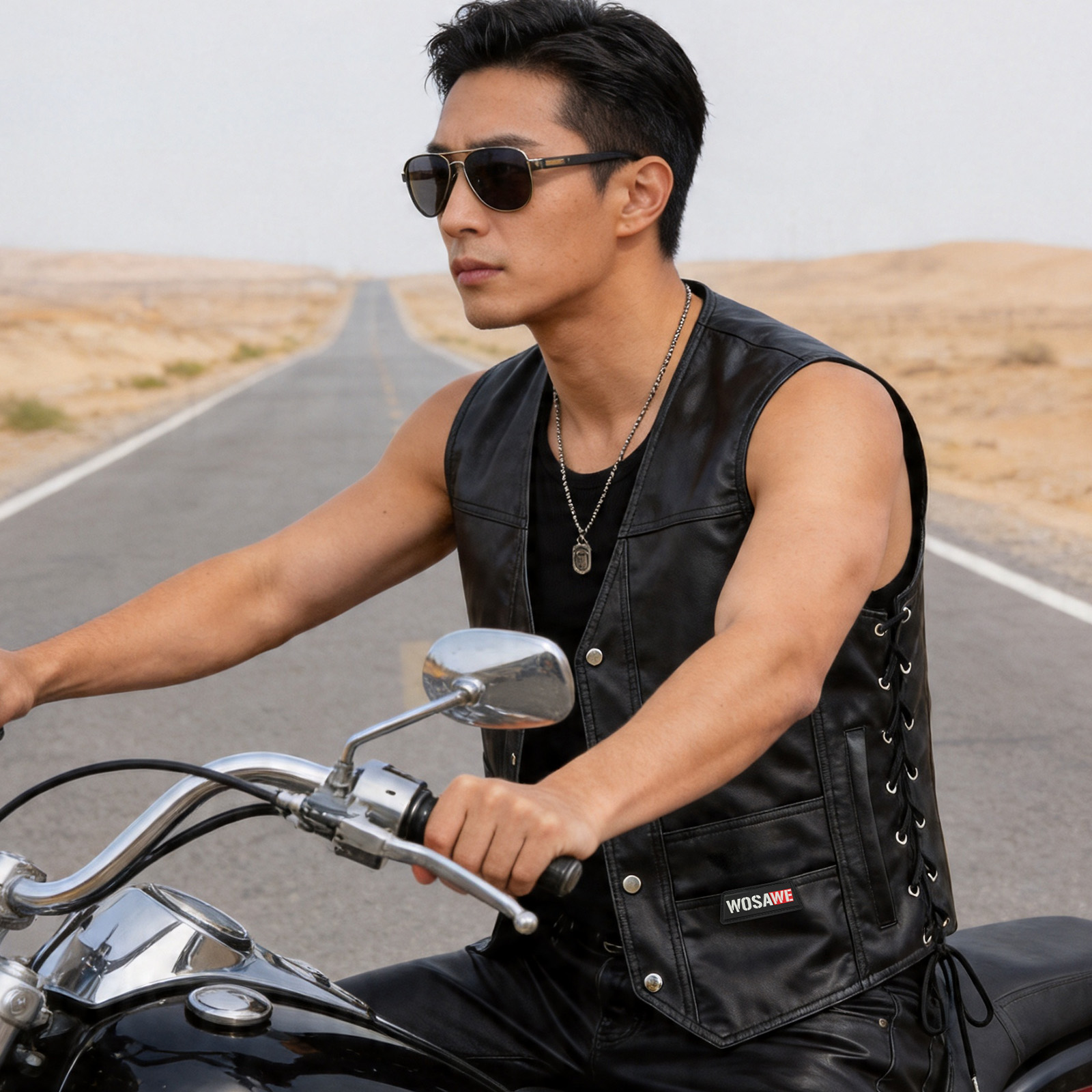 WOSAWE Heren motorfiets biker  - Riding Jacket Leather recensie en prijs