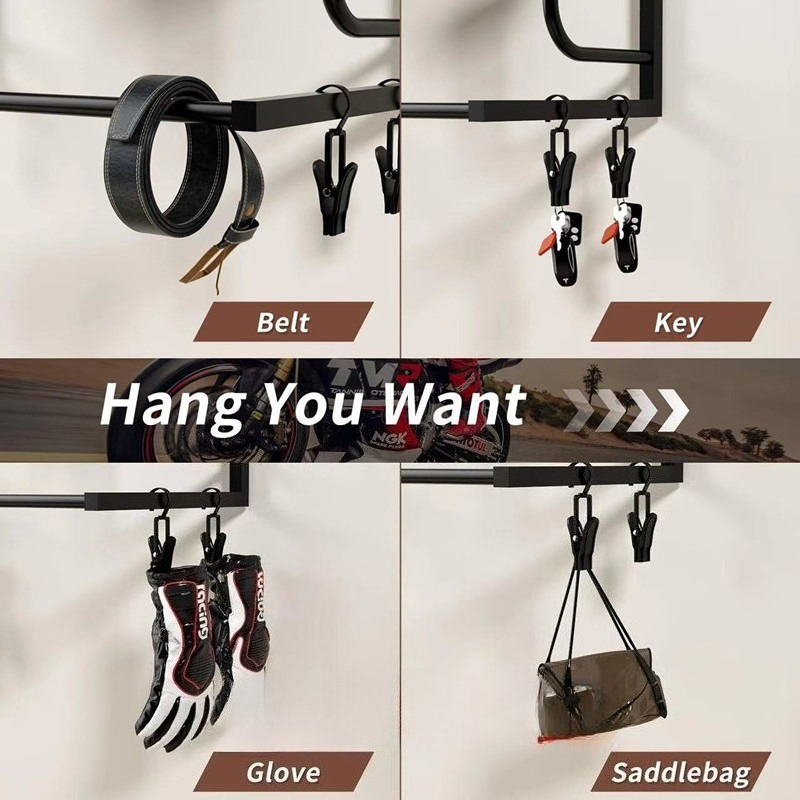 Houten wandbevestigde helmhoud - Motorcycle Gear Display Rack recensie en prijs
