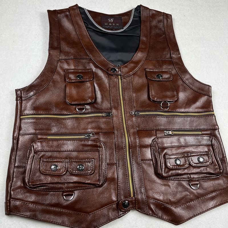 Koeienhuid Echt Lederen Vest M - Motorcycle Gear Vest recensie en prijs