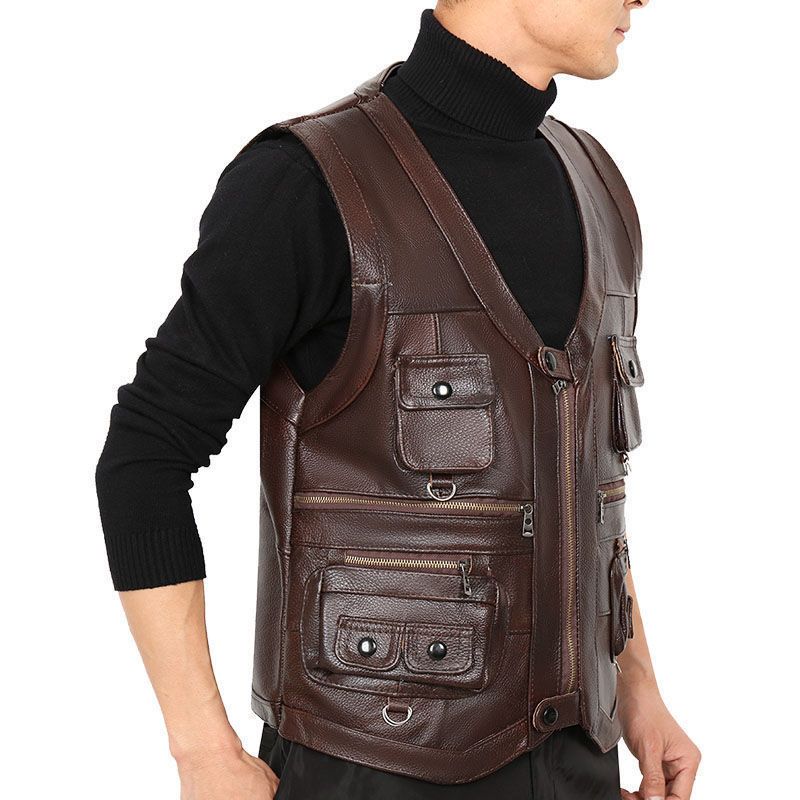 Koeienhuid Echt Lederen Vest M - Motorcycle Gear Vest recensie en prijs