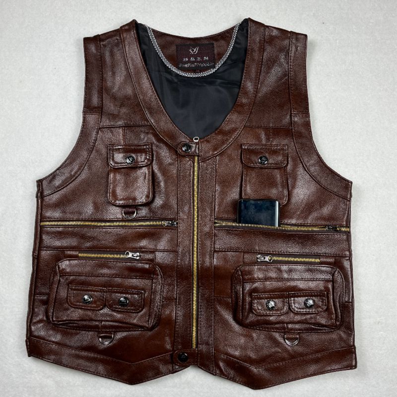 Koeienhuid Echt Lederen Vest M - Motorcycle Gear Vest recensie en prijs
