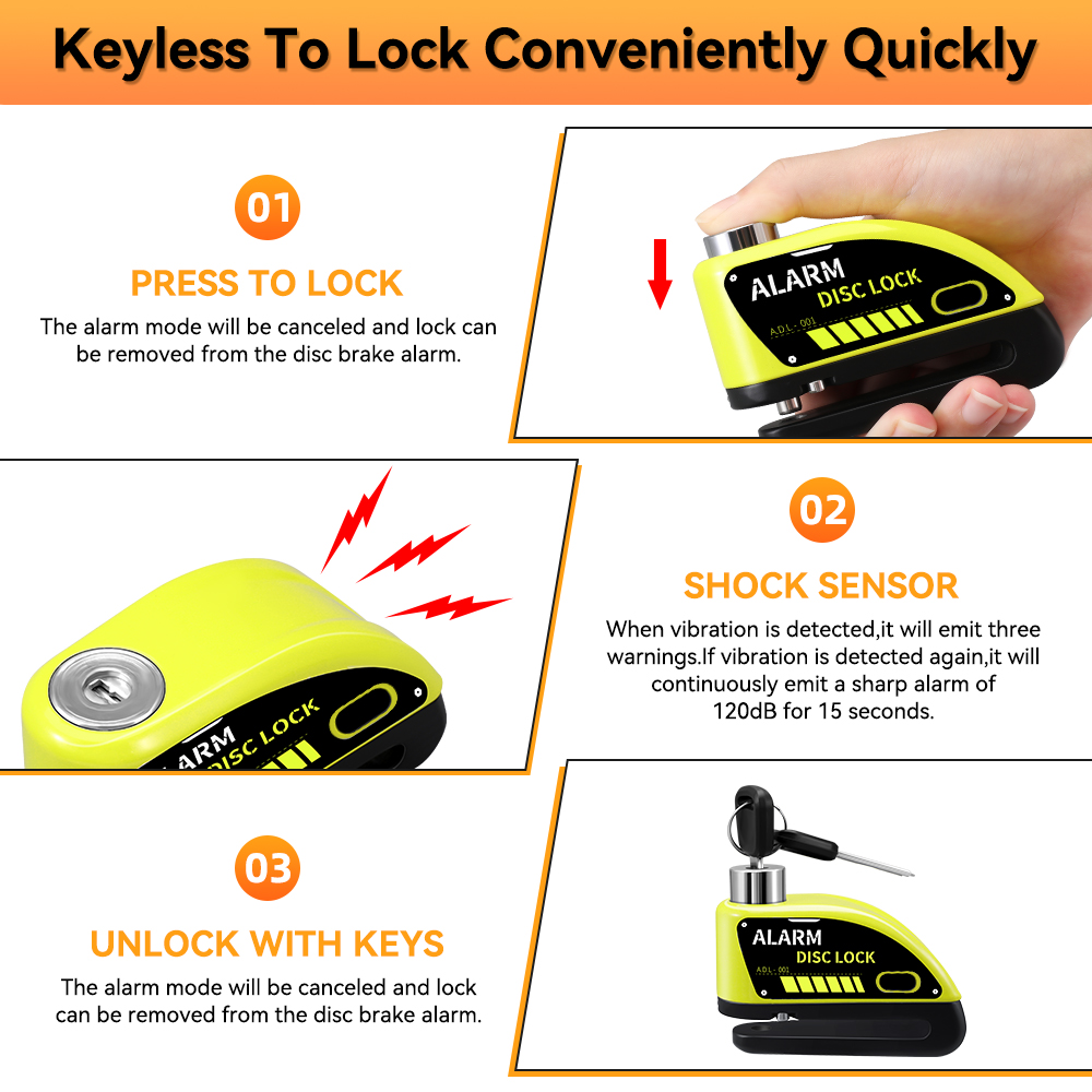 Nieuwe Bike Motorcycle Alarm S - Disc Lock Brake recensie en prijs