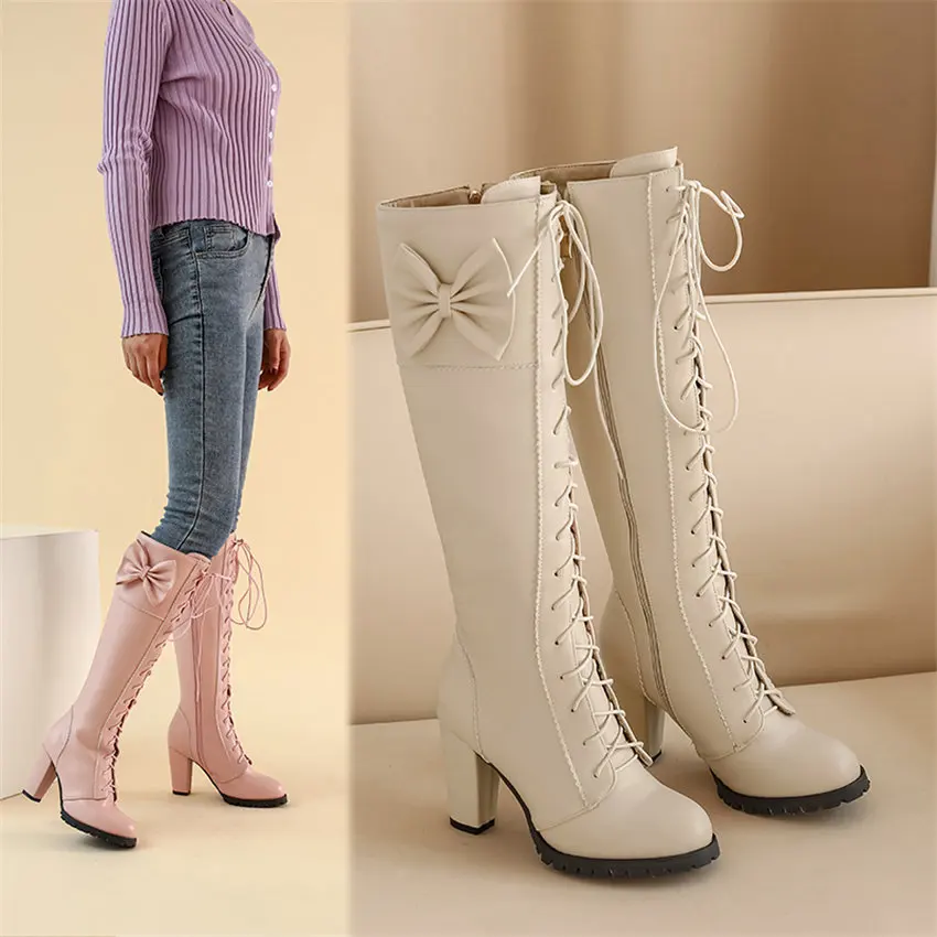 Zoete Bowtie Lolita kniehoge l - Riding Boot Short recensie en prijs