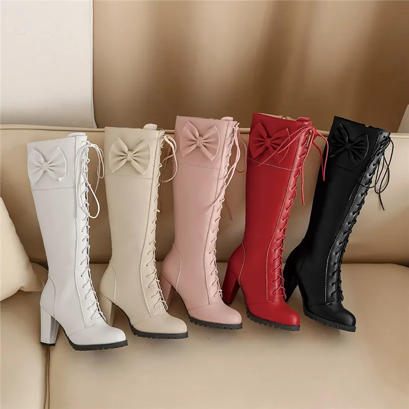Zoete Bowtie Lolita kniehoge l - Riding Boot Short recensie en prijs