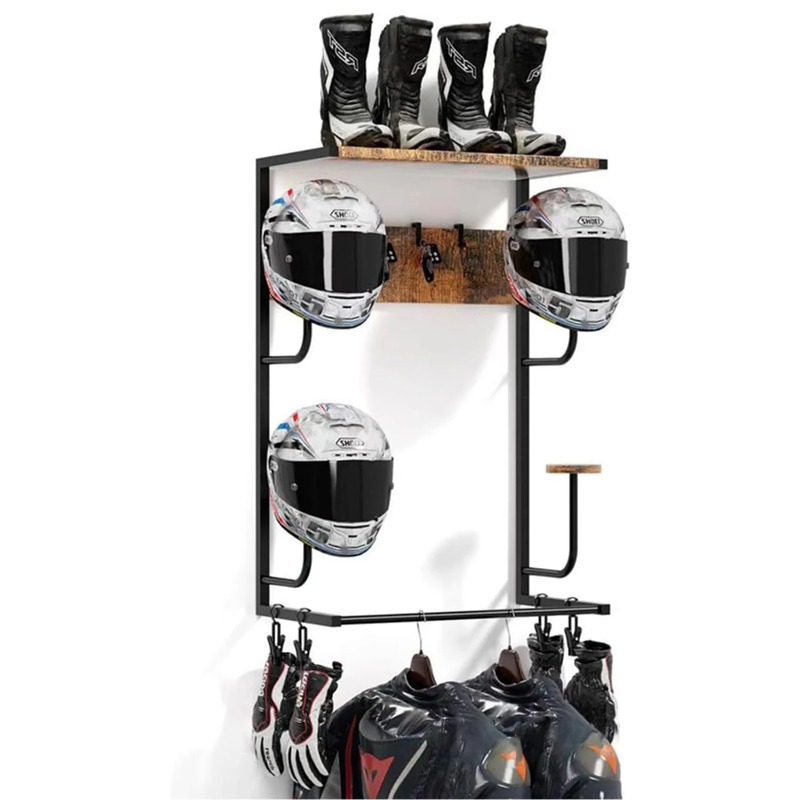 Wandbevestiging voor motorhelm - Motorcycle Gear Display Rack recensie en prijs