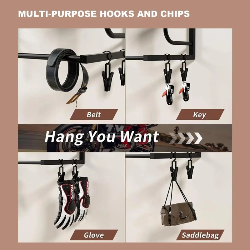 Wandbevestiging voor motorhelm - Motorcycle Gear Display Rack recensie en prijs