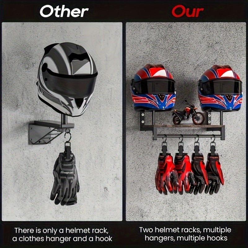 Wandgemonteerd displayrek voor - Motorcycle Gear Display Rack recensie en prijs