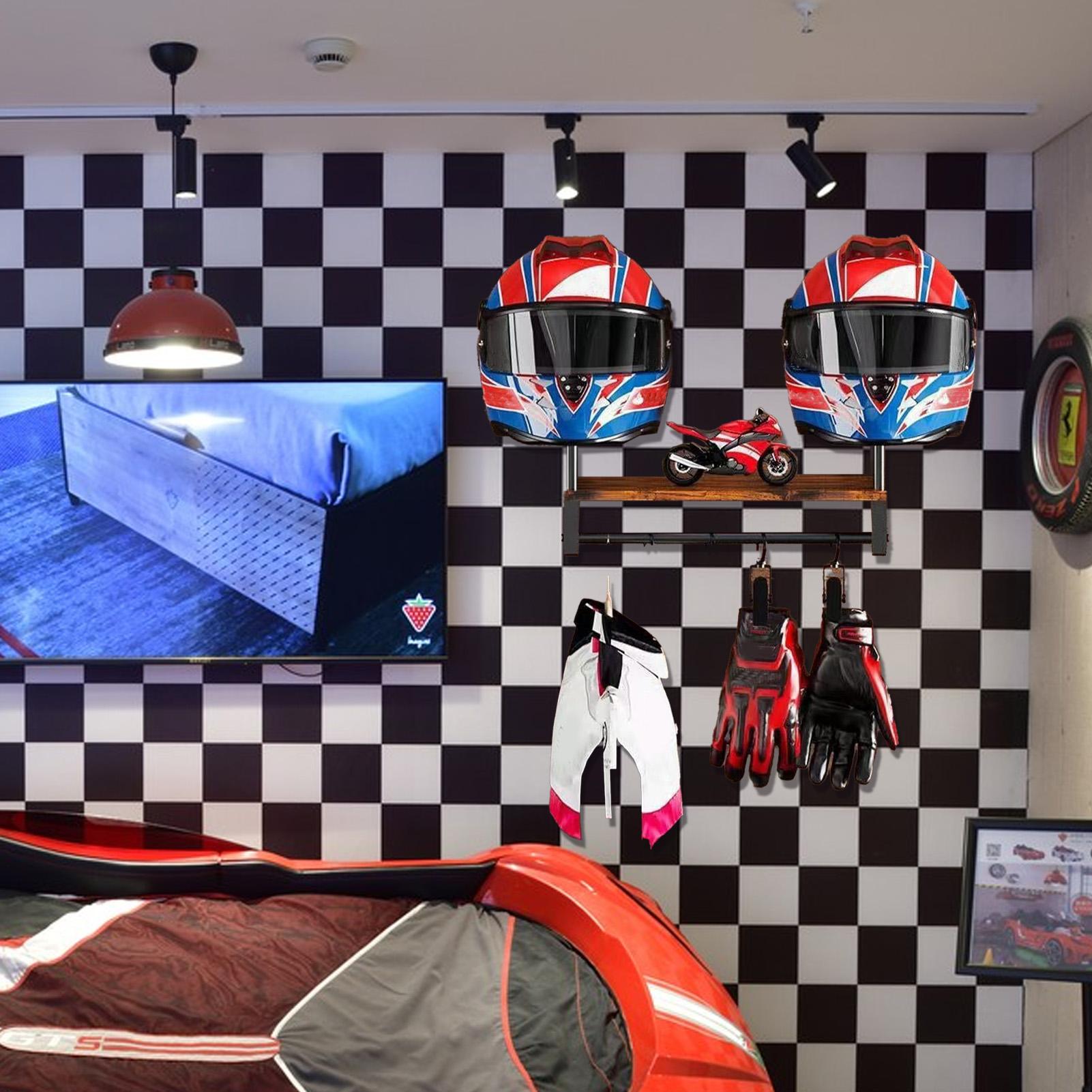 Houten motorhelm displayrek wa - Motorcycle Gear Display Rack recensie en prijs