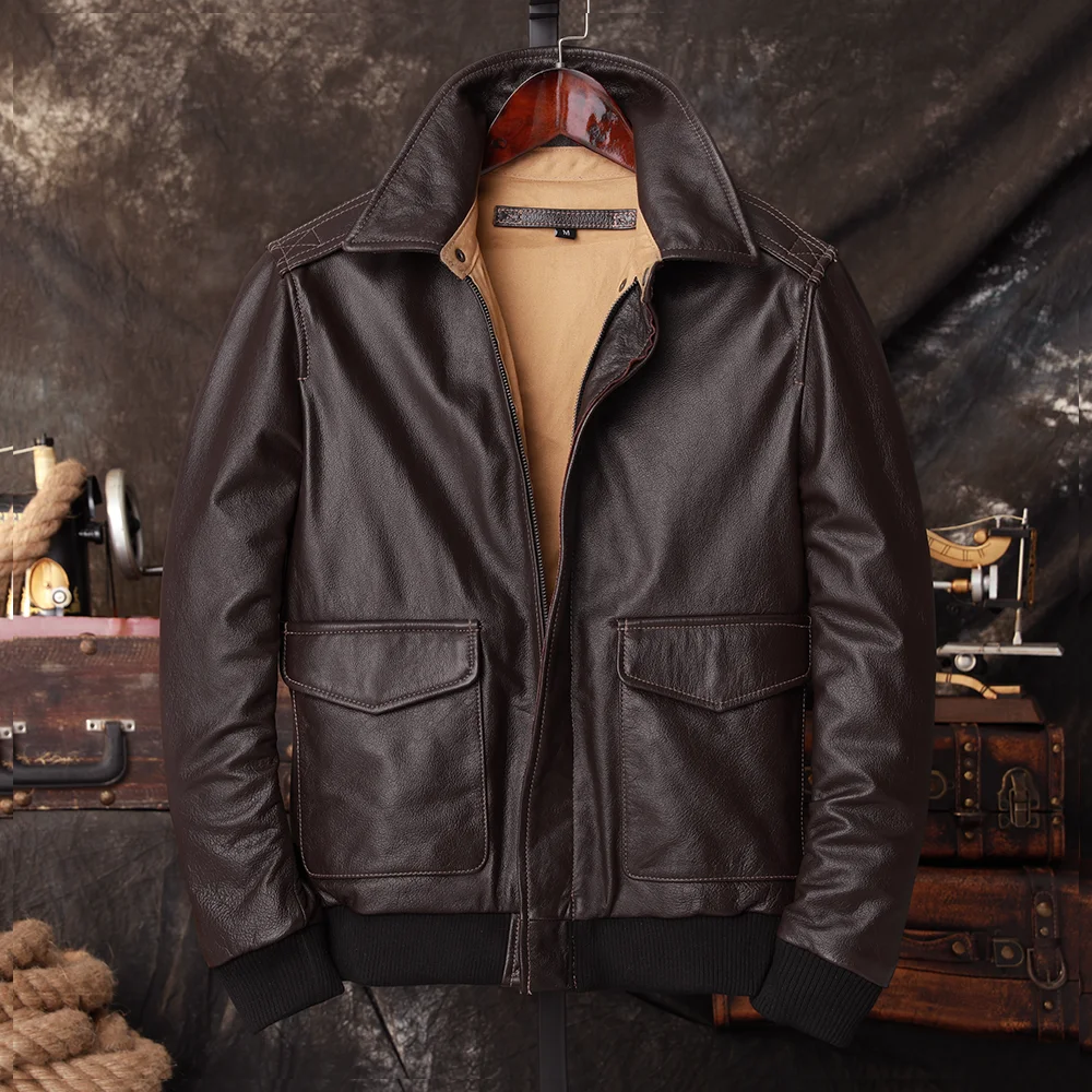 Bomber A2 Pilot Echt Leren Jas - Riding Jacket Leather recensie en prijs