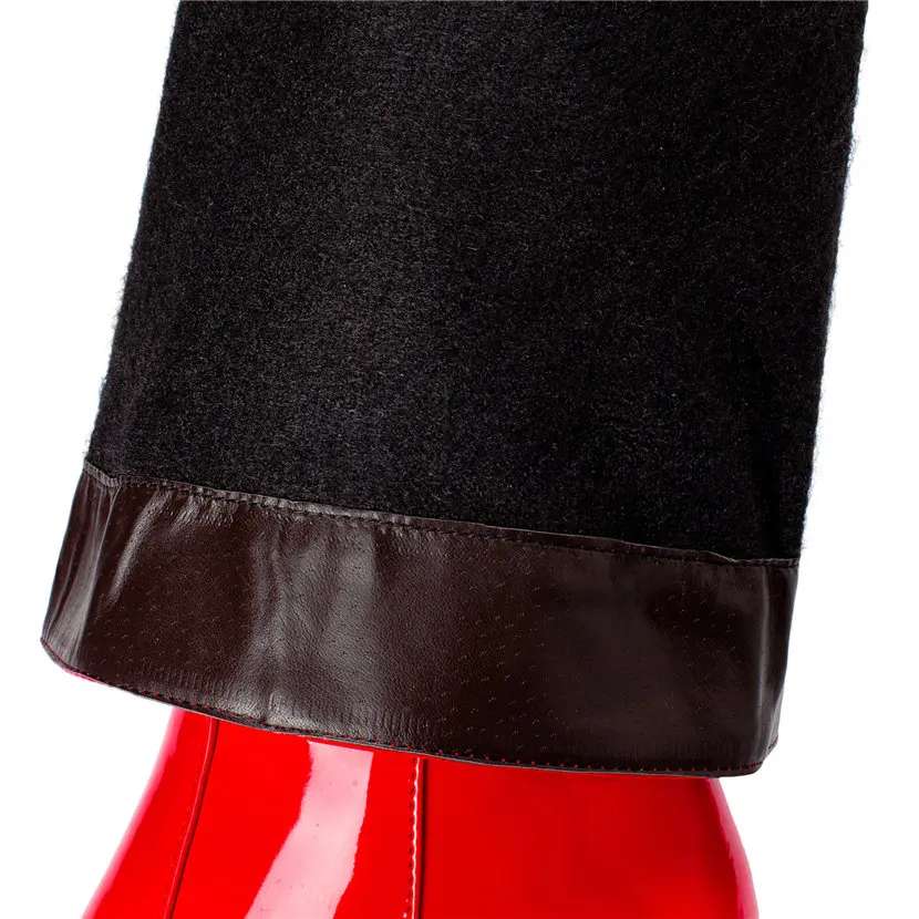 Rood Wit Lakleer Vrouwen Knie  - Riding Boot Short recensie en prijs