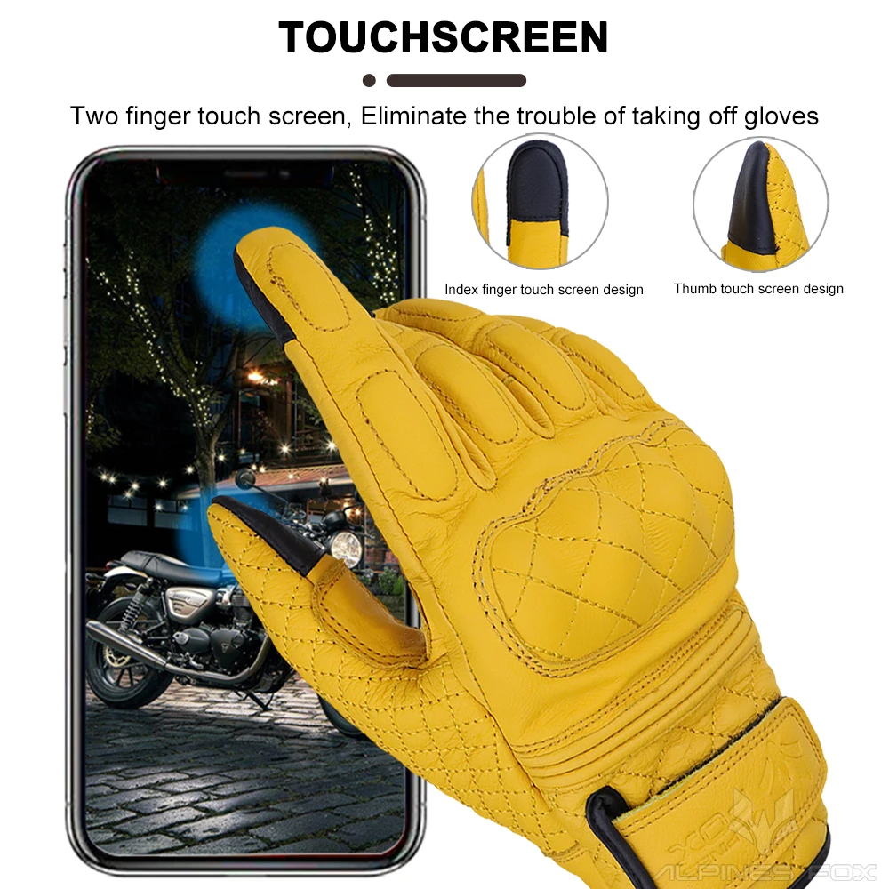 Retro Motorhandschoenen Echt L - Motorcycle Gear Alpine recensie en prijs