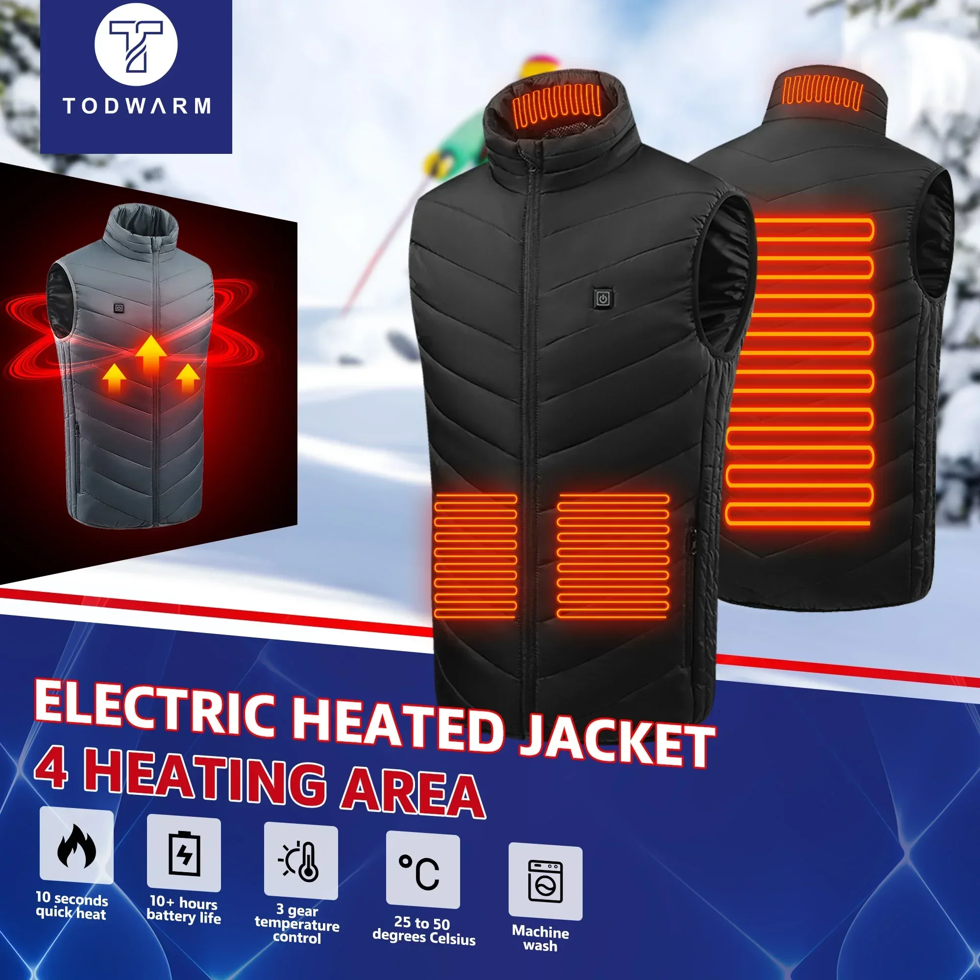 21-verwarmd vest Elektrisch ve - Motorcycle Gear Vest recensie en prijs