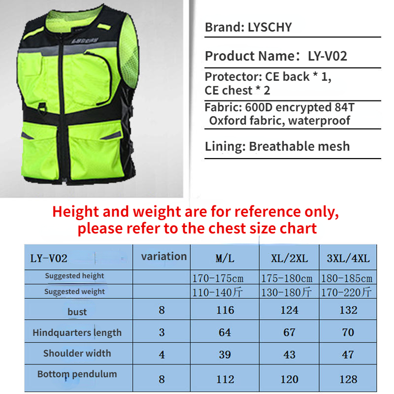 LYSCHY Motorfiets reflecterend - Motorcycle Gear Vest recensie en prijs