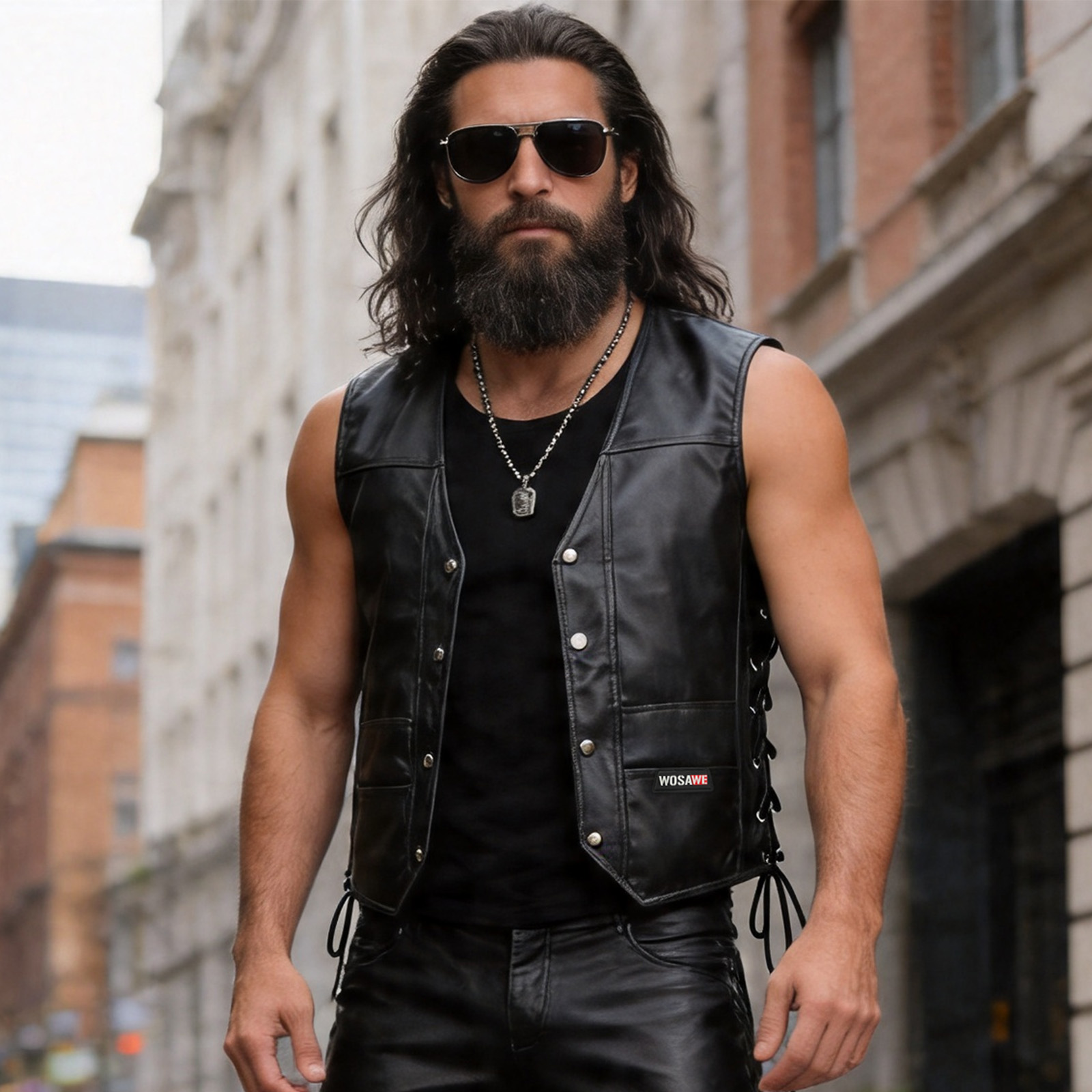 WOSAWE Lederen motorrijder ves - Riding Jacket Leather recensie en prijs