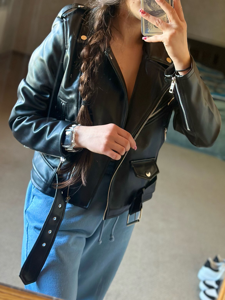 Ailegogo Streetwear Vrouwen Sl - Riding Jacket Leather recensie en prijs